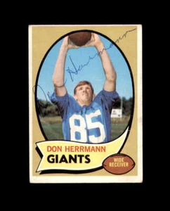 Don Herrmann Hand Signed 1970 Topps New York Giants Autograph - Picture 1 of 2