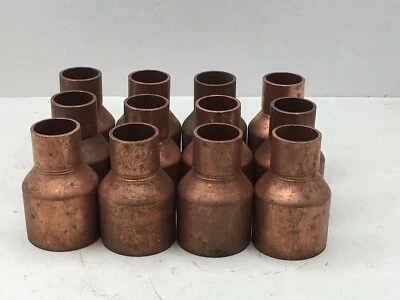 1 1/2" x 3/4" Reducing Fitting FTG x C- COPPER PIPE FITTING *Lot of (12)* - Image 1 of 2