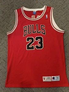 VINTAGE Michael Jordan PRO CUT Chicago Bulls Champion Jersey 1994 1995 SIZE 52 - Picture 1 of 10