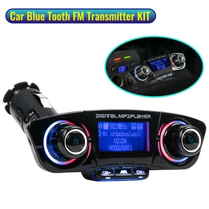 Bluetooth FM Transmitter KFZ Dual USB Auto Ladegerät Adapter für Handy Radio - Bild 1 von 12