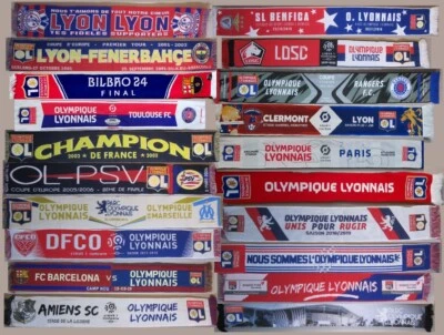 Echarpes Olympique Lyonnais OL Lyon - Championnat - Europe - Générique et coupe - Photo 1/4