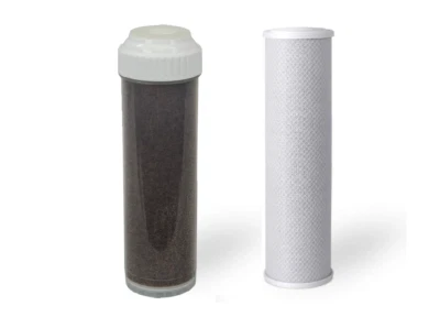 Filtros de substituição 2,5 x 9,75" cartucho drop in bloco de carbono + filtro de resina DI - Imagem 1 de 3