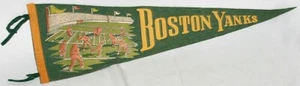 1940er Boston Yanks, AAFC, On Field Farbszene, volle Größe 25" x 8" Wimpel  - Bild 1 von 5