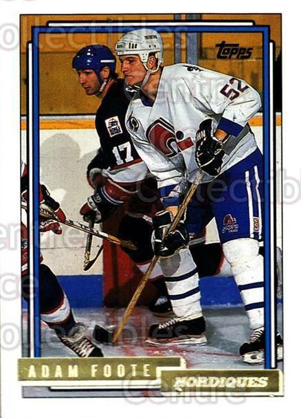 1992-93 Topps Gold #528 Adam Foote - Image 1 of 1