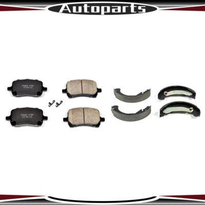 Compatível com pastilhas de freio dianteiras de cerâmica Chevrolet HHR 2007 2006 e sapatas de freio traseiras - Imagem 1 de 4