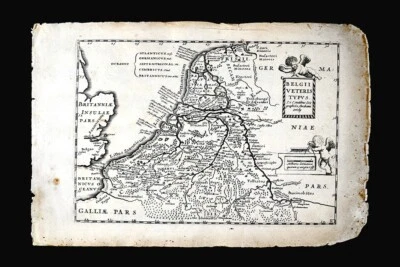 Mapa de Jacob Colom 1696 Belgii Veteris Antigua Bélgica Holanda Países Bajos Ortelio Foto 1 de 4