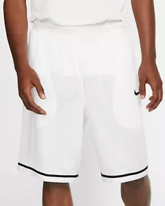 Men's Nike Dri-FIT Classic Basketball Shorts, AQ5600 100 Multi Sizes White/Black - Picture 1 of 6