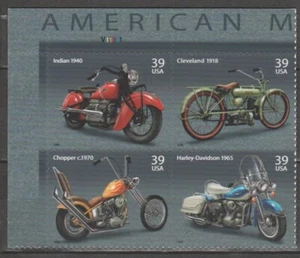 US #4085-4088 MNH Plate Block 2006 Motorcycles Chopper Harley-Davidson Indian - Picture 1 of 1