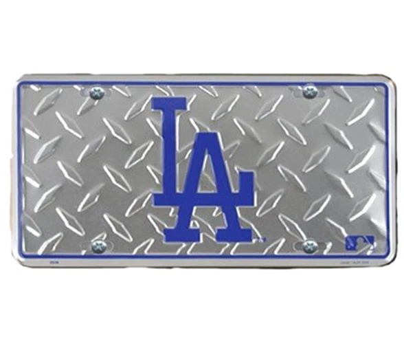 Los Angeles LA Dodgers Diamond Aluminum Metal Novelty Car License Plate Sign Tag - Image 1 of 1