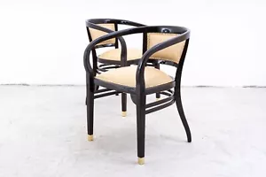 Armstuhl aus Buche und Leder von Otto Wagner für Thonet (ca. 1900-1910) - Bild 1 von 16