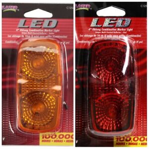 Hopkins LED Multi-Faceted Clearance Surface Mount 4" Marker Light (Red/Amber) B6