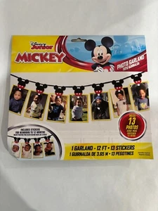 1st Birthday Mickey Mouse Forever 13-Picture Photo Garland Kit, 12ft, 42pc - Picture 1 of 2