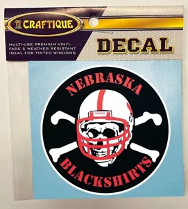 University of Nebraska Cornhuskers BLACKSHIRTS Logo Vinyl Decal 4" Car Sticker - Picture 1 of 1