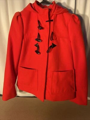 H&M Women's Hooded Red/Orange Jacket•Womens Size 2 (US)•Full Zip• - Изображение 1 из 4