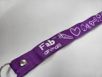 NUEVO 19" Púrpura Fabulosos Animales Cuello Cordón Llavero Corazón Hueso de Pez Flor #C47 Foto 1 de 4