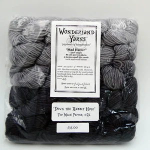 Wonderland Yarns MAD HATTER Sport Weight SW Merino 5 Skein Pack Down Rabbit Hole - Picture 1 of 4