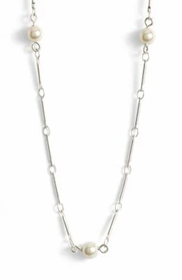 Lauren Ralph Lauren 'Romantic Rebel' Faux Pearl Station Necklace W1122 - Image 1 of 2