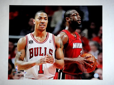 DWYANE WADE SIGNED PSA/DNA CERTIFIED MIAMI HEAT 16X20 PHOTOGRAPH AUTOGRAPHED HOF - Image 1 of 4