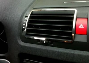 D Skoda Octavia 2 Chrome Ventilation Bay Frame Center - Stainless Steel Polished - Picture 1 of 3