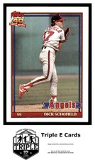 1991 Topps #736 Dick Schofield California Angels ~A5H