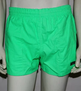 White Sierra vintage fluorescent green beach swim trunk shorts S 80's - Picture 1 of 4