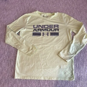 UNDER ARMOUR BOYS GREEN ATHLETIC LONG SLEEVE T-SHIRT SIZE: YXL (HEATGEAR) - Picture 1 of 3