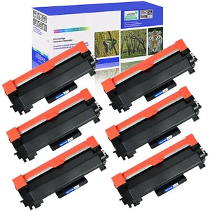6PK TN760 Toner w/Chip for Brother DCP L2510D L2530DW L2550DN HL L2310D L2370DN - Afbeelding 1 van 24