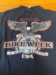 Daytona Beach Florida 2009 Bike Week T-Shirt Black Size M - Picture 1 of 5
