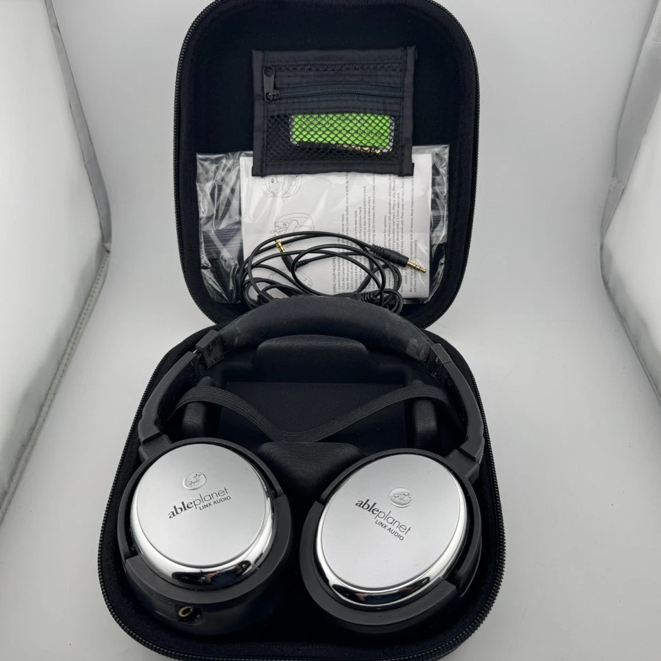 AblePlanet Linx Audio Active Noise Cancelling Headphones with Case & Cables - Image 1 of 4