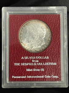 1882-S Redfield Toned Mint State Lustrous Morgan Silver Dollar - Picture 1 of 4