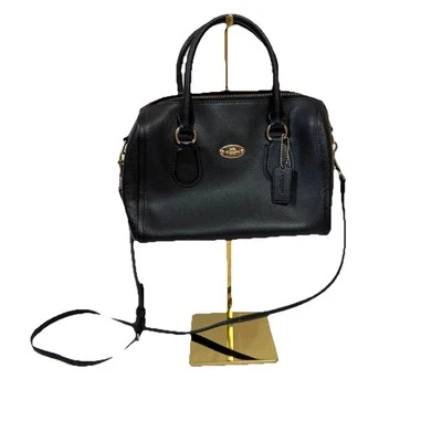 Bolso de mano Coach Mini Bennett de cuero granulado negro usado en excelente estado bandolera Foto 1 de 4