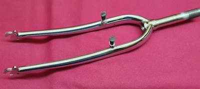 Forcella MTB Acciaio, 26", 1" Filettatura 134mm, per JIS 27,0mm Cono, Cromo - Immagine 1 di 3