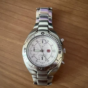 HONDA Wristwatch Chronograph Watch Silver Used NO BOX - Picture 1 of 2