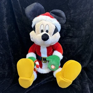 Disney Mickey Mouse Santa Sound Motion Animatronic Deck The Halls Plüsch - Bild 1 von 8