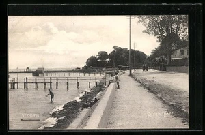 Vedbaek, Kaimauer und Uferstraße, Ansichtskarte - Bild 1 von 2