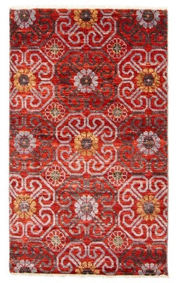 Hand Knotted Area Rug 3'2" x 5'1" Traditional Oriental Wool Carpet - Image 1 of 4