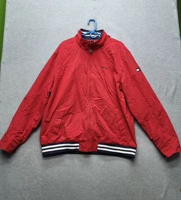 Tommy Hilfiger Hombre Chaqueta XXL Rojo Pecho Bordado Rendimiento Cortavientos Foto 1 de 4