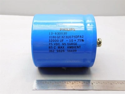 Condensador electrolítico Philips 3186GC323U075DPA2 32000uF 75V 85C -10+75% Foto 1 de 2