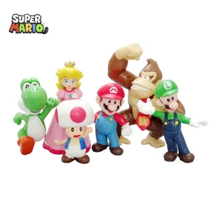 Super Mario Bros Action Figures Set Luigi Mario Yoshi Cake Topper Toy 6 Pieces - Bild 1 von 5