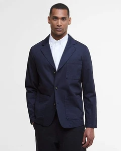 Barbour sovracamicia uomo Bayview spina di pesce blu navy MOS0423 NY91 - Foto 1 di 11