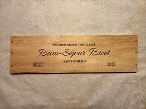 1 Rare Wine Wood Panel Beau Séjour Bécot Vintage CRATE BOX SIDE 10/25 378a - Picture 1 of 2