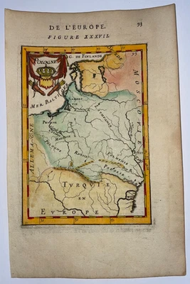 POLAND 1683 ALAIN MANESSON MALLET ANTIQUE MAP FRENCH EDITION - Image 1 of 3