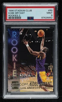 1996-97 Topps Stadium Club Rookies Series 2 Kobe Bryant #R9 PSA 9 MINT RC HOF - Image 1 of 2