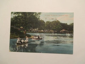 Leavenworth Kansas Postkarte Jahrmarkt See Szene 1909 KS - Bild 1 von 2