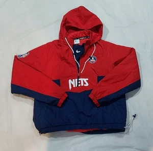 Nike Hombre 2021-22 Edición City Brooklyn Nets Rojo 1/2 Cremallera Chaqueta Grande - Imagen 1 de 3