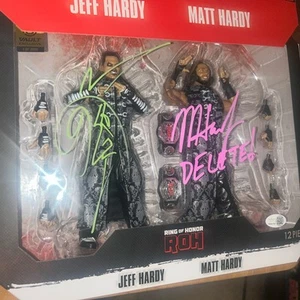 JSA SIGNED ROH VAULT JAZWARES THE HARDY BOYZ JEFF MATT 2 Pack 1/3000 AEW WWE - Picture 1 of 6