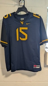 WEST VIRGINIA MOUNTAINEERS Football Jersey WVU Nike #15 Home Youth Boys Size XL - Picture 1 of 16
