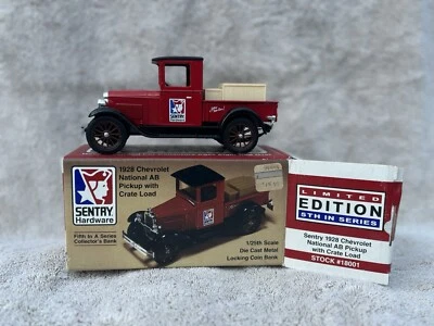 Sentry Hardware 1928 Chevrolet National AB Pickup with Crate Load Die Cast  Bank - Image 1 of 4