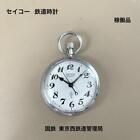 SEIKO Pocket Watch Quartz Tokyo Nishi Railway JNR Vintage 1980