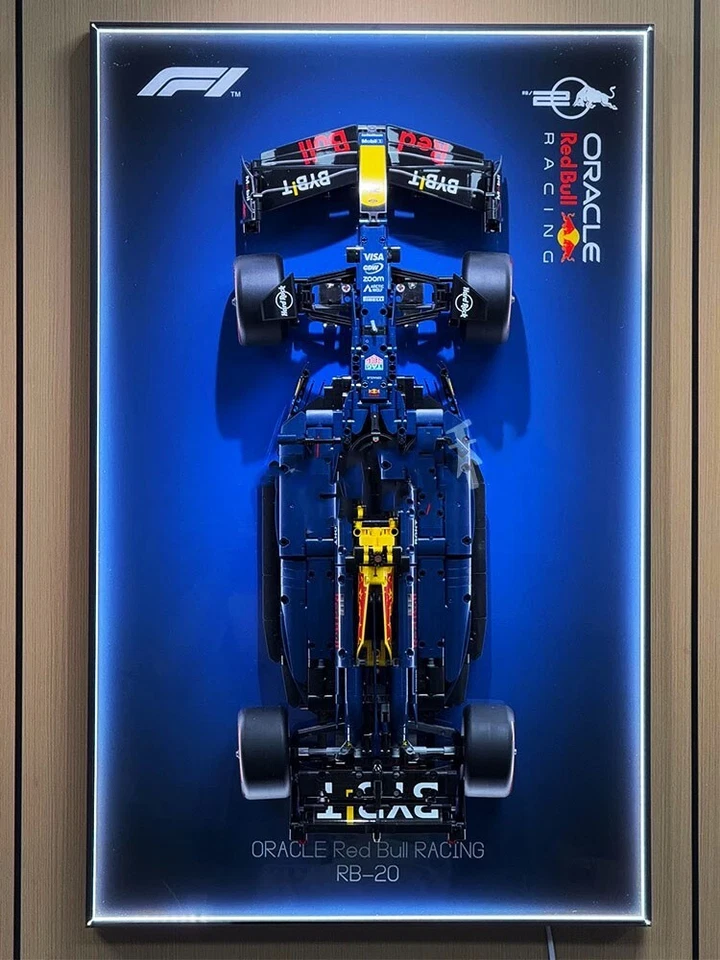 31.5" Metal LED Display wall mount for LEGO 42206 Red Bull Racing RB20 F1 - Image 1 of 4